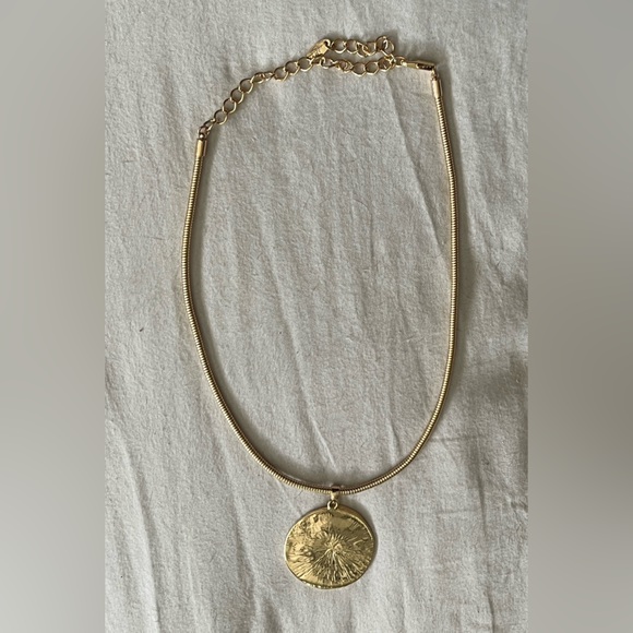 Ettika statement disc choker necklace 18K gold plated, 15” - Picture 4 of 4